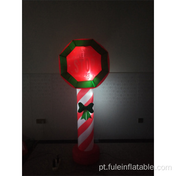 Papai Noel inflável de férias pare aqui para a decoração de Natal